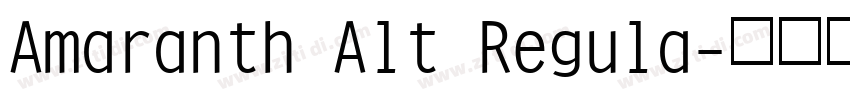 Amaranth Alt Regula字体转换